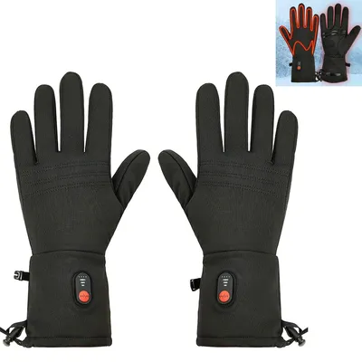 Produktbild von USB Heizhandschuhe, 2200 mAh Akku, 7,4 V, Winterhandschuhe, Touchscreen, Anti-Rutsch, 3-Stufen Temperatur, Motorrad, Outdoor, Skifahren