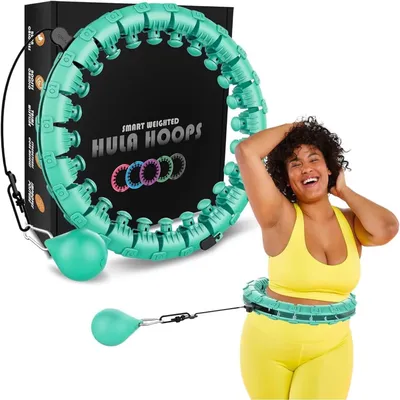 Zdjęcie produktu dla Hula hop fitness 24 elementów, piłka, niebieski, dla dorosłych
