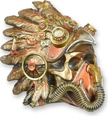 Produktbild von Totenkopf  Steampunk Schädel aus Kunstharz Replikat Retro Design Dekoration