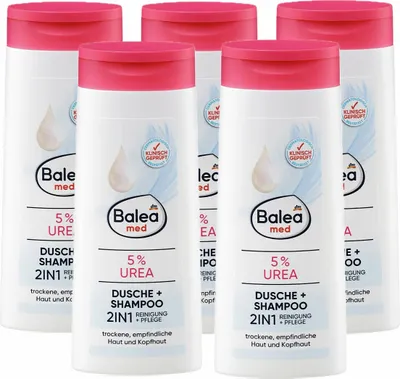 Produktbild von 5 x  Balea MED - Duschgel 5% Urea 2in1 Dusche + Shampoo (5 x 300 ml)