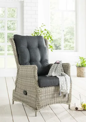 Produktbild von Destiny Gartensessel CASA RELAX, verstellbar, Polyrattan, vintage weiß