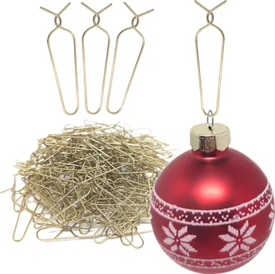 Produktbild von com-four® 150x Haken für Weihnachtsbaumschmuck - silberfarben 5,5 cm