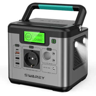 Obrázek produktu pro SWAREY S500 Power Station, Solární generátor 500W(1000W Peak) Přenosná napájecí stanice, 518Wh záložní baterie Power Bank pro domácí záložní nabíječky