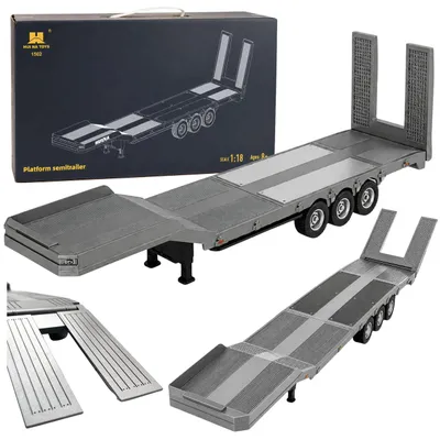 Productafbeelding van Dieplader voor Scania 770s Huina Grijs 1:18