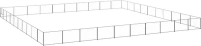 Produktbild von The Living Store Hundezwinger Silbern 100 m² Stahl
