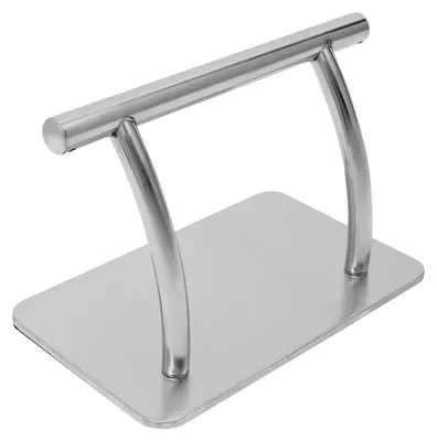 Image de Repose-pieds, structure en acier inoxydable, base robuste, couleur argent
