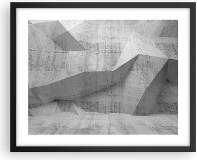 Produktbild von Gerahmtes Poster - Schwarzer Rahmen - Beton Wand Grau - 50x40 cm - Wand Bild - Wanddeko - Wandbilder - Kunstposter - Wandposter - Bilderrahmen - Bilder - Kunstdruck - Wandbild - P2BAA50x40-4183