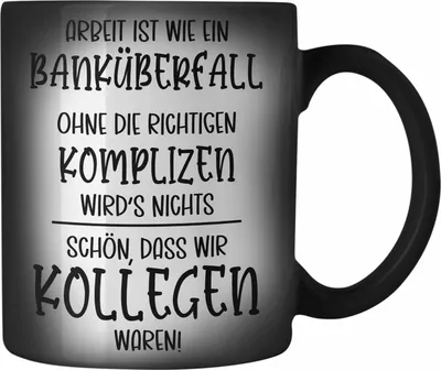 Produktbild von Trendation - Jobwechsel Farbwechsel Zauber-Tasse Geschenk Kollegen Kollegin Abschied Abschiedsgeschenk Neuer Job Karabiner Farbwechsel Zauber-Tasse Edelstahl Geschenkidee (Schwarz)