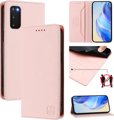 Produktbild von Lederhülle für Samsung Galaxy S20 FE 5G Hülle Flip Brieftasche Kartenfächern Ständer Schutzhülle Pink