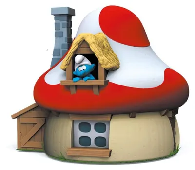 Image de Plastoy Tirelire Maison champignon des Schtroumpfs