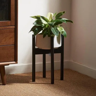 Image de Pots de fleurs en plastique réglables pour l'intérieur et l'extérieur, couleur noire