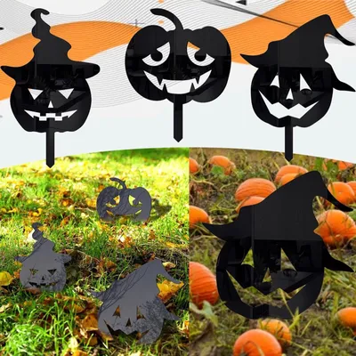 Immagine prodotto di Decorazione da giardino in acrilico a tema Halloween - Resistente agli agenti atmosferici - Multicolore