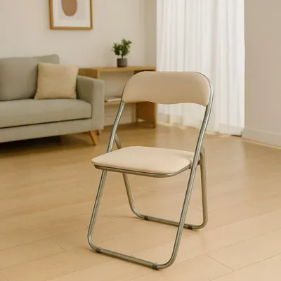 Image de Antenore - Chaise Pliante, Beige, une Chaise