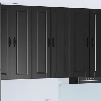 Produktbild von PUEAZU Wandschrank PORTO Schwarz 60 x 31 x 100 cm Holzwerkstoff - Küchenschränke &39830