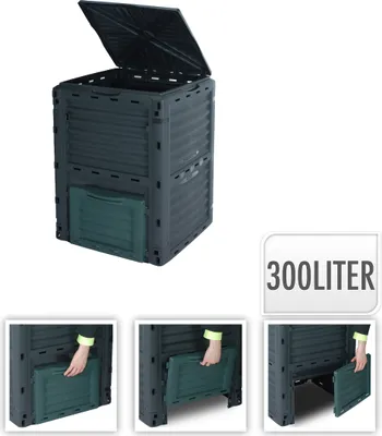 Produktbild von Progarden | Komposter 300L - Kunststoff - mit öffnendem Deckel - für effizientes Kompostieren