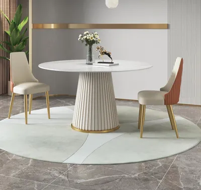 Obrázek produktu pro stoly Kulatý stůl Kulatý design Nábytek z nerezové oceli Jídelna Jídelní stoly