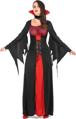 Zdjęcie produktu dla Kostium wampirzycy na Halloween czerwono-czarny Jeden rozmiar (40)
