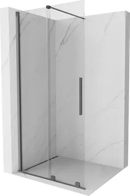 Obrázek produktu pro Mexen Velar sprchová stěna posuvná Walk-in 100 x 200 cm, transparentní 8 mm, gun metal - 871-100-000-03-95
