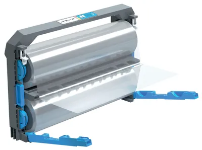 Produktbild von GBC 4410023, A4, Grau, Transparent, 75 µm, Glänzend, 350 mm, 80 mm