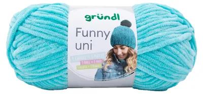 Produktbild von Gründl Chenillegarn Funny uni,100g/120m,Babywolle,100% Polyester,Häkel-und Strickgarn 24 türkis