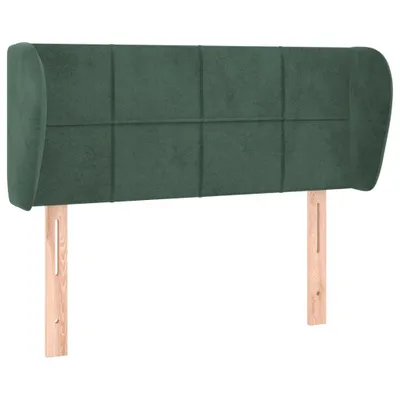 Produktbild von Kopfteil mit Ohren Dunkelgrün 83x23x78/88 cm Samt
