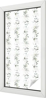 Obrázok produktu pre Vitrážová fólia na okno - 100x100 cm - vitrážový vzor - nepriehľadná dekoratívna fólia na ochranu súkromia - samolepiaca, UV ochrana - Pflanzenzauber