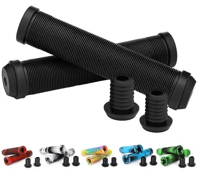 Obrázok produktu pre Rukoväte pre skútre, BMX bicykle a horské bicykle, dĺžka 145 mm, mäkký materiál TPR, zmievané farby, priemer 22,2 mm