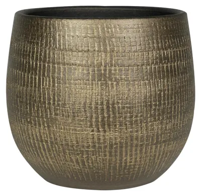 Produktbild von Ter Steege Pflanzentopf - Metalloptik - gold - 26 x 25 cm