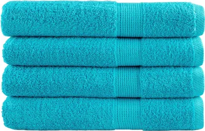 Produktbild von Premium-Handtücher SOLUND 4 Stk. Türkis 100x200 cm 600 g/m²