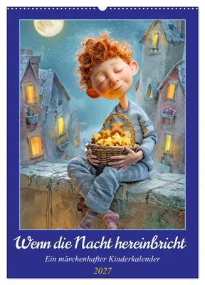 Produktbild von Wenn die Nacht hereinbricht - Ein märchenhafter Kinderkalender (Wandkalender 2027 DIN A2 hoch), CALVENDO Monatskalender