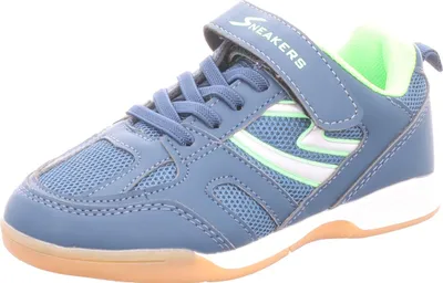 Produktbild von Sneakers Kinder-Sportschuh-Indoorschuh-Hallenschuh Blau-Weiß-Grün, Farbe:blau, EU Größe:30