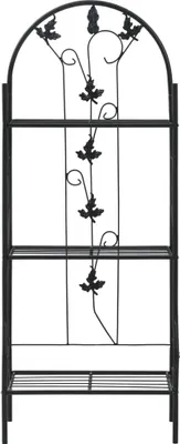 Obrázok produktu pre vidaXL 3-úrovňový regál na rastliny čierny 52 x 28 x 128 cm železo
