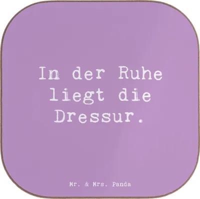 Produktbild von Mr. & Mrs. Panda Tischschoner Spruch Reitlehrerin Ruhe - Lavendeltraum - Geschenk, Tassenuntersetzer, Tischuntersetzer, Coaster, Reitlehrer, Tierliebe, Berufsgestaltung