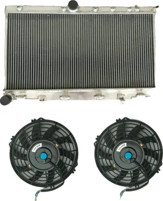 Image de Radiateur, construction en aluminium, puissance de refroidissement améliorée, radiateur et 2 ventilateurs