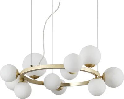 Obrázek produktu pro Ideal Lux 283807 PERLAGE závesné svietidlo 11xG9 D730mm saténová mosadz, biela