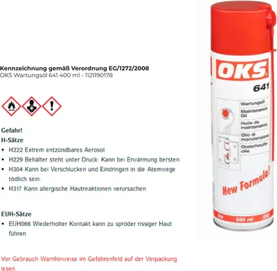 Immagine prodotto di OKS Olio di manutenzione 641 400ml ( 12 pz. )
