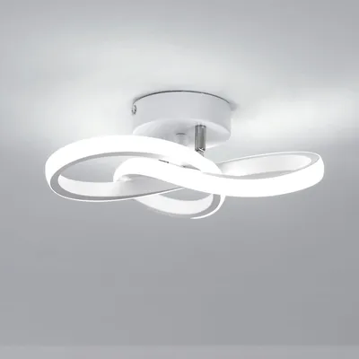 Imagen del producto de Lámpara de techo LED Toolight, 22W, 2475 lúmenes, 6500K, color blanco, 25 cm, forma de trébol, ideal para balcones