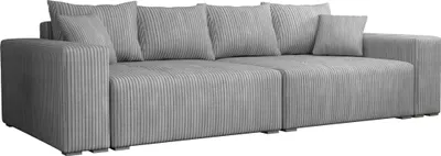 Produktbild von FEDVE Couch Sofa Elstra Schlafsofa Wohnzimmer Schlaffunktion Modern Design Hellgrau (Tilia 86)