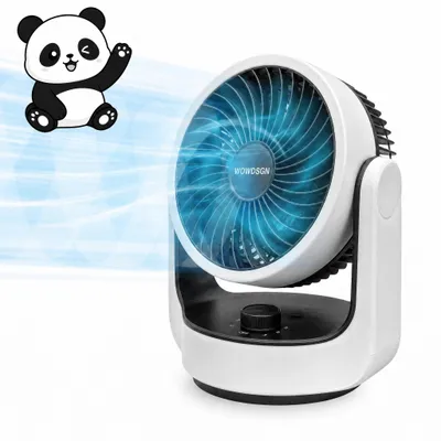 Produktbild von Tischventilator Leise Oszillierend 120°, Flüsterleiser 32 dB Ventilator mit 3 Stufen, Leistungsstarker Luftumwä, Ideal für Schreibtisch & kleine Räume