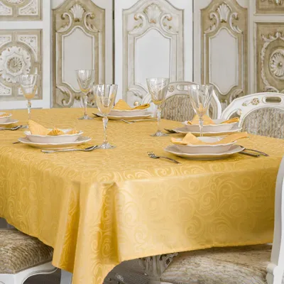 Immagine prodotto di Tovaglia dorata trattata per resistere alle macchie - 150 x 300 cm