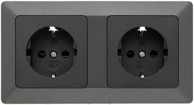 Obrázek produktu pro MILOS Set 2 Steckdosen, 250V, 16A, Anthrazit