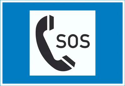 Produktbild von Notrufsäule Symbol Schild A4 Rückseite selbstklebend