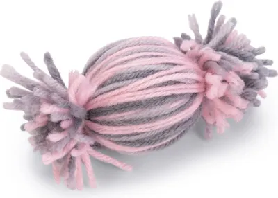 Immagine prodotto di Beeztees Toffee Ball Toffy - Giocattolo per gatti - Lana - grigio/rosa -