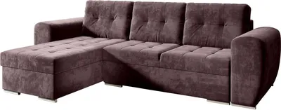 Produktbild von MIRJAN24 Ecksofa Bari, Couch mit Schlaffunktion und Bettkasten, Stilvoll Wohnzimmer L-Form Sofa (Farbe: Manila 07)