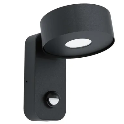 Image de Eglo 98738 PALOSCO LED Applique murale/plafonnier d'extérieur 4,9W Capteur noir blanc chaud IP44