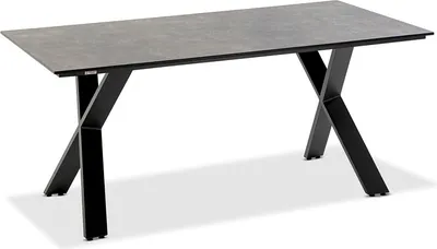 Produktbild von Niehoff Noah Tisch Aluminium X-Gestell Anthrazit/HPL