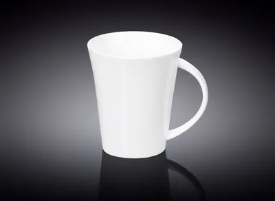Produktbild von Wilmax Tasse 380 ml Weiß Porzellan für Kaffee und Tee WL-993012/A