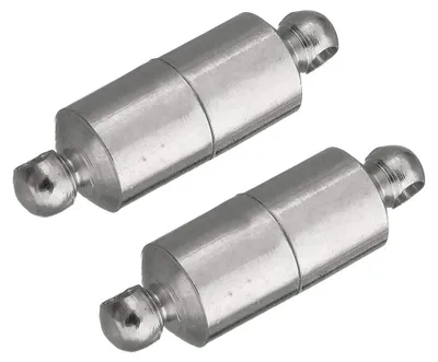 Magnetverschluss Messing 20 mm Antik-Silber 4 Stück