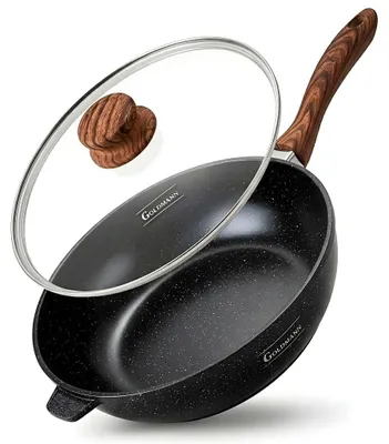 Diepfanne 24 cm, Antihaft, Keramik, mit Deckel, Induktion