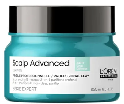 Produktbild von L'Oréal Professionnel Paris Série Expert Scalp Advanced Anti-Oiliness 2in1 Deep Purifier Clay 250 ml